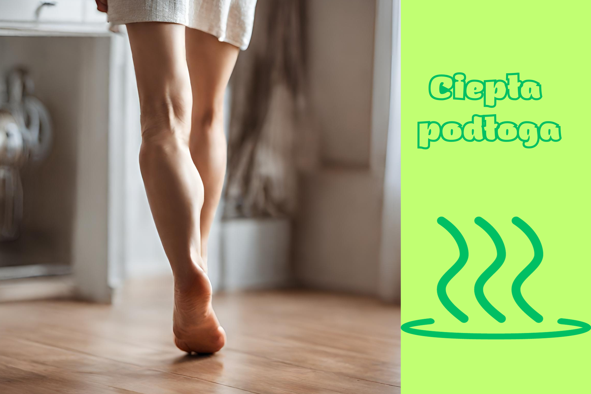 Chodzenie boso po ciepłej podłodze