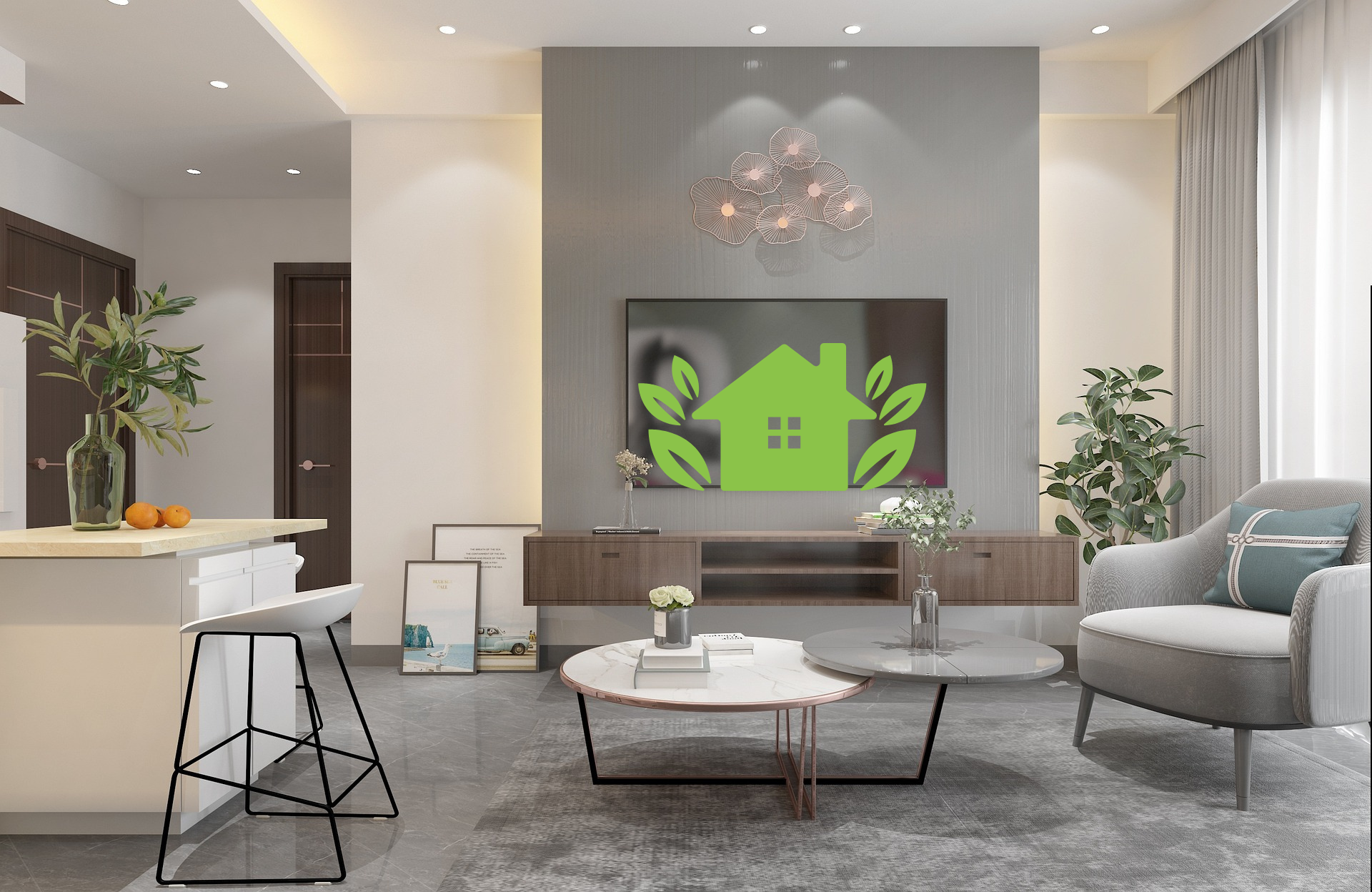 Wnętrze mieszkania energooszczędnego